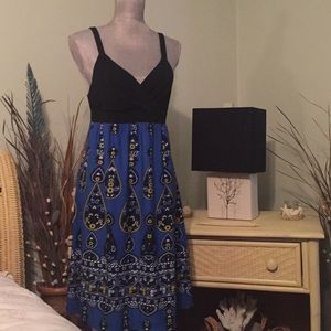Forever Summer dress Fitted Vibrant Blue Paisley